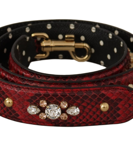 Dolce & Gabbana Red Python Leather Shoulder Bag Strap