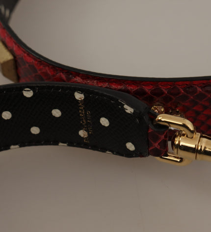 Dolce & Gabbana Red Python Leather Shoulder Bag Strap