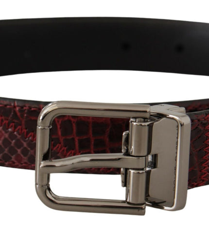 Dolce & Gabbana Elegant Red Exotic Leather Belt