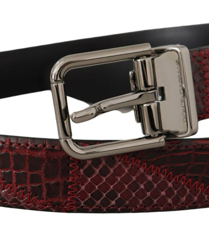 Dolce & Gabbana Elegant Red Exotic Leather Belt