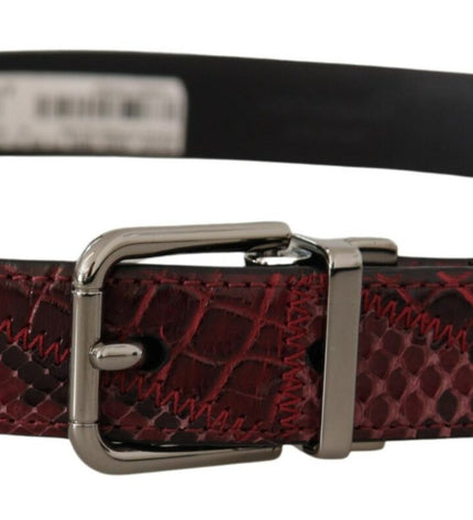 Dolce & Gabbana Elegant Red Exotic Leather Belt