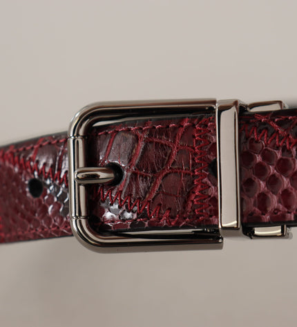 Dolce & Gabbana Elegant Red Exotic Leather Belt