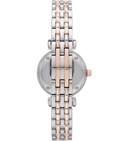 Orologio da donna elegante in acciaio inossidabile Emporio Armani con quadrante argento