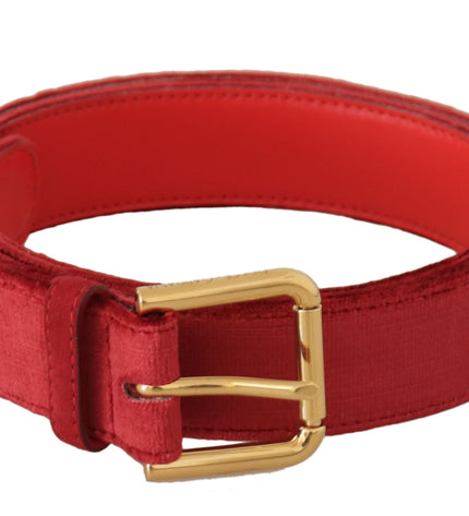 Dolce & Gabbana Elegant Red Suede Designer Belt