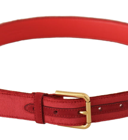 Dolce & Gabbana Elegant Red Suede Designer Belt