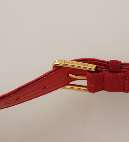 Dolce & Gabbana Elegant Red Suede Designer Belt