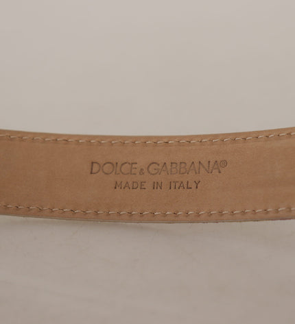 Dolce & Gabbana Chic Gold and Pink Leather Belt