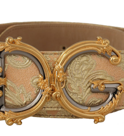 Dolce & Gabbana Elegant Leather Belt with Logo Buckle