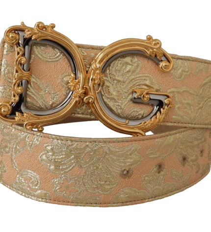 Dolce & Gabbana Elegant Leather Belt with Logo Buckle