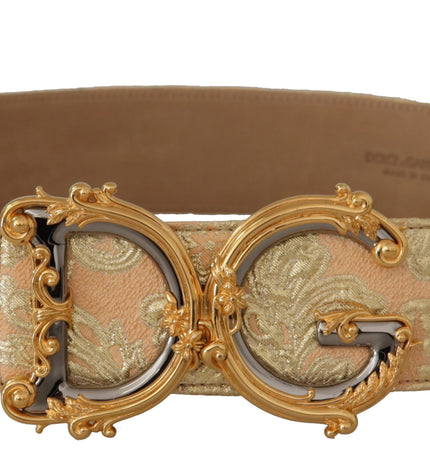 Dolce & Gabbana Elegant Leather Belt with Logo Buckle