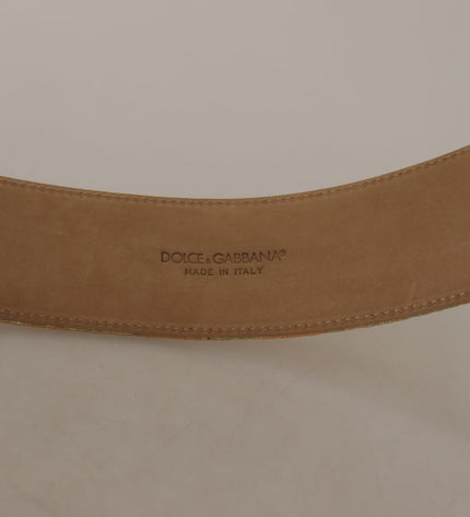 Dolce & Gabbana Elegant Leather Belt with Logo Buckle