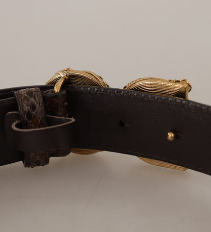 Dolce & Gabbana Elegant Snakeskin Leather Belt