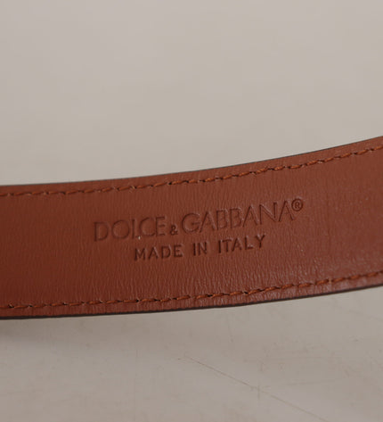 Dolce & Gabbana Elegant Engraved Leather Belt - Timeless Style