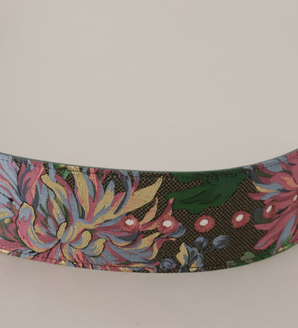 Dolce & Gabbana Multicolor Leather Logo Buckle Belt