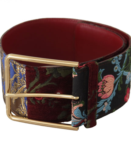 Dolce & Gabbana Engraved Logo Multicolor Leather Belt