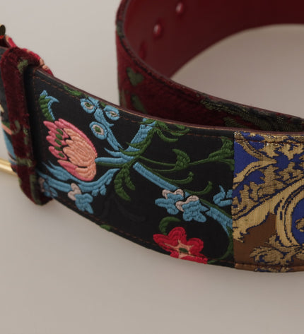 Dolce & Gabbana Engraved Logo Multicolor Leather Belt