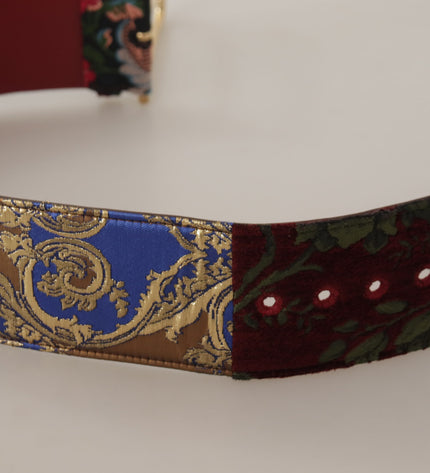 Dolce & Gabbana Engraved Logo Multicolor Leather Belt