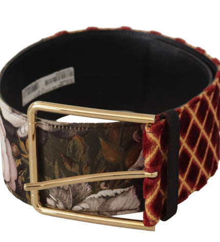 Dolce & Gabbana Engraved Logo Multicolor Leather Belt