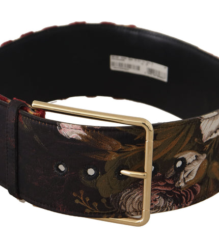 Dolce & Gabbana Engraved Logo Multicolor Leather Belt