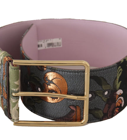 Dolce & Gabbana Elegant Multicolor Canvas-Leather Belt