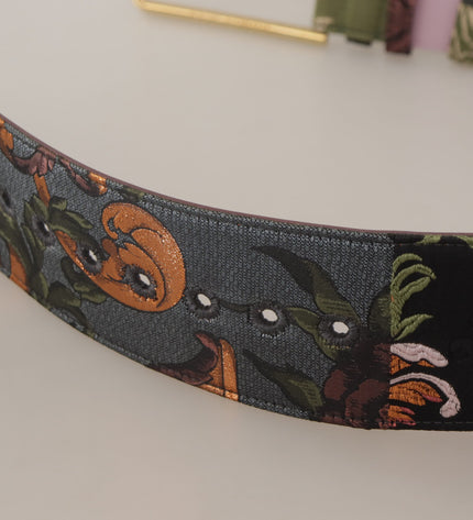 Dolce & Gabbana Elegant Multicolor Canvas-Leather Belt