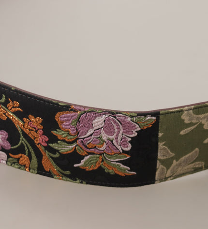 Dolce & Gabbana Elegant Multicolor Canvas-Leather Belt