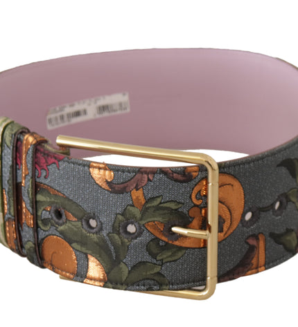 Dolce & Gabbana Elegant Multicolor Canvas-Leather Belt