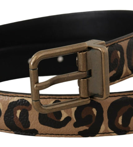 Dolce & Gabbana Chic Engraved Logo Leather Belt