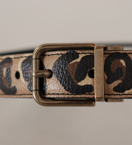 Dolce & Gabbana Chic Engraved Logo Leather Belt