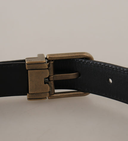 Dolce & Gabbana Chic Engraved Logo Leather Belt