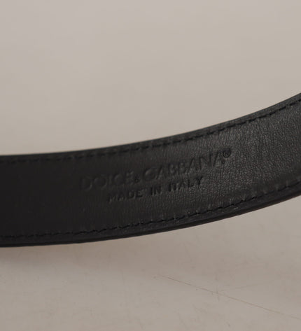 Dolce & Gabbana Chic Engraved Logo Leather Belt