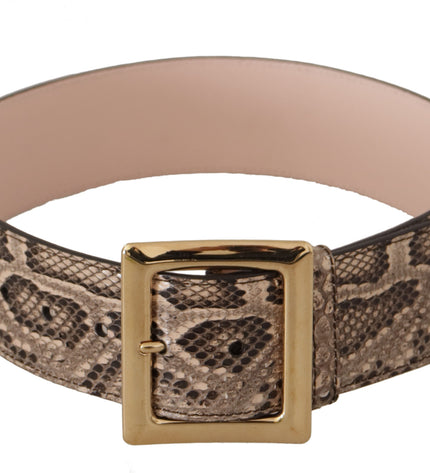 Dolce & Gabbana Elegant Leather Belt with Logo Buckle