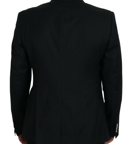 Dolce & Gabbana Elegant Black Martini Wool Blazer