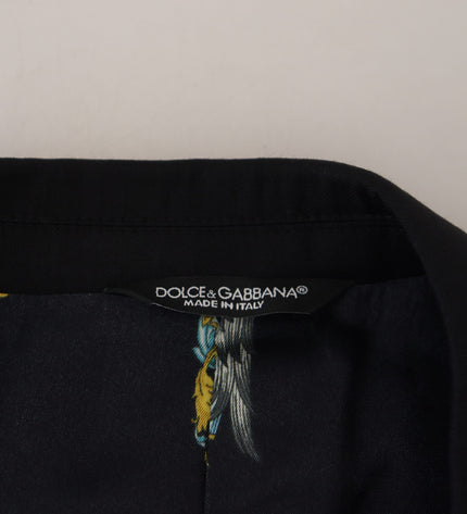 Dolce & Gabbana Elegant Black Martini Wool Blazer