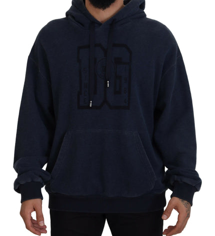 Dolce & Gabbana Elegant Dark Blue Cotton Pullover Sweater