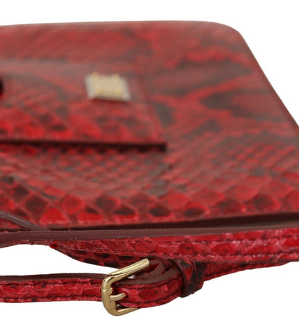 Dolce &amp; Gabbana Elegante pochette in pelle Ayers Snake rossa