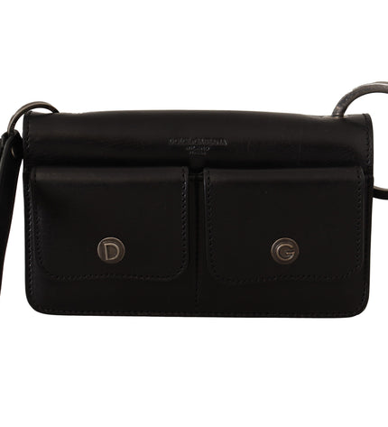 Dolce & Gabbana Elegant Mini Leather Wallet in Timeless Black