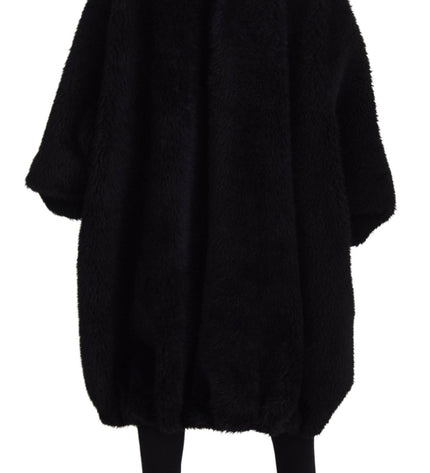 Dolce &amp; Gabbana Elegante soprabito in misto cashmere nero