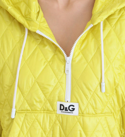 Dolce & Gabbana Elegant Yellow Hooded Jacket