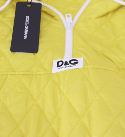 Dolce & Gabbana Elegant Yellow Hooded Jacket