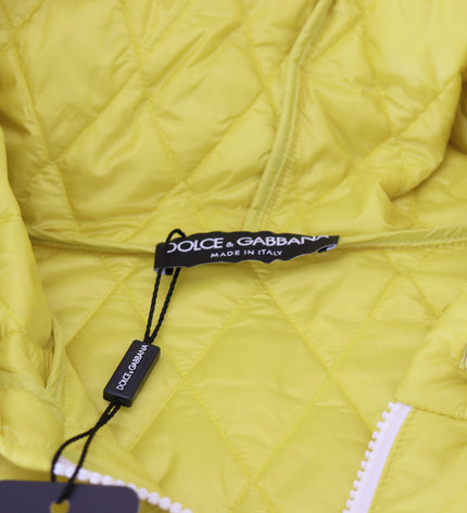 Dolce & Gabbana Elegant Yellow Hooded Jacket