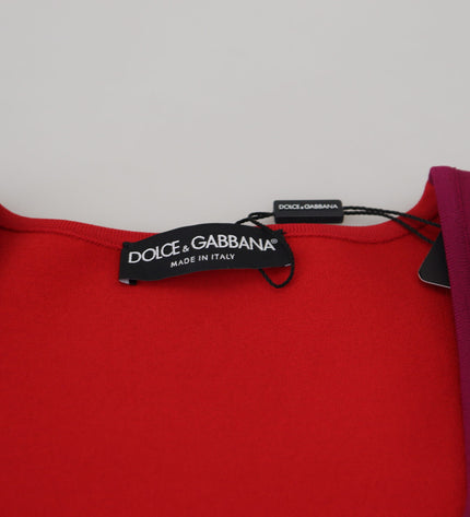 Dolce & Gabbana Multicolor Square Neck Pullover Sweater