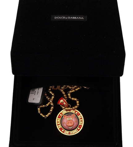 Dolce & Gabbana Elegant Gold Charm Chain Necklace