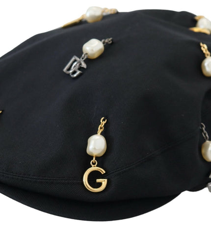 Dolce & Gabbana Elegant Black Cotton Newsboy Hat