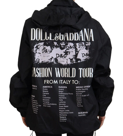 Dolce & Gabbana Sleek Black Nylon Bomber Jacket