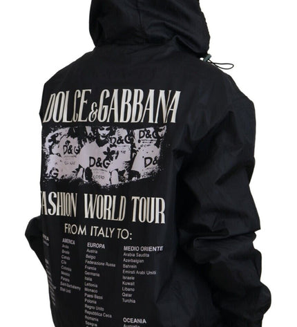 Dolce & Gabbana Sleek Black Nylon Bomber Jacket