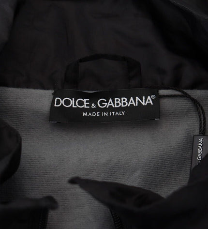 Dolce & Gabbana Sleek Black Nylon Bomber Jacket