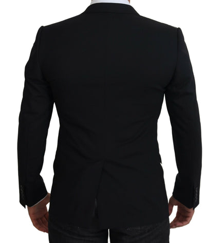 Dolce & Gabbana Elegant Black Martini Two-Piece Suit