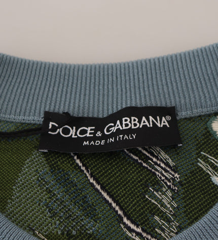 Maglione in lana e seta con ricamo Jungle di Dolce &amp; Gabbana