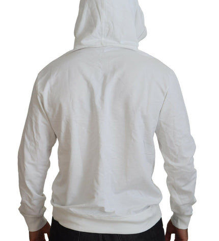 Dolce & Gabbana Elegant White Logo Hooded Sweatshirt